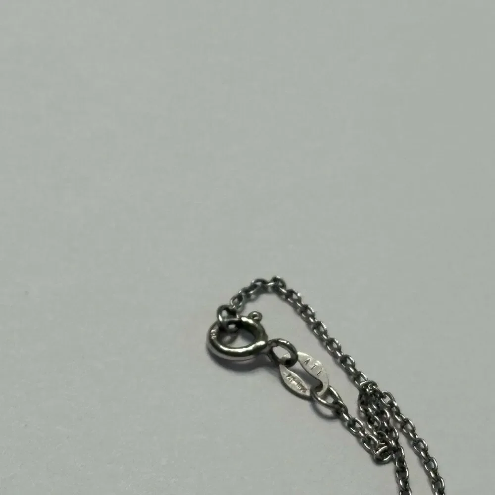 Silver Chain with Silver Toned Pendant